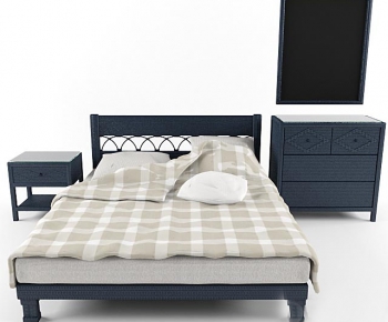Simple European Style Double Bed-ID:104073195