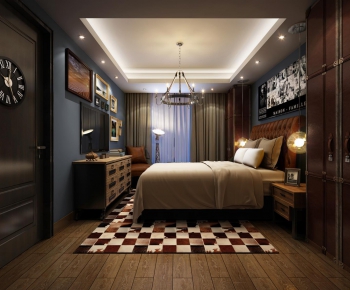 Modern American Style Bedroom-ID:163970527
