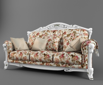 European Style Idyllic Style Three-seat Sofa-ID:692104651