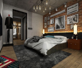 Industrial Style Bedroom-ID:348259797