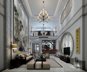 New Chinese Style A Living Room-ID:636167594