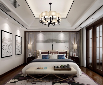 New Chinese Style Bedroom-ID:826248415