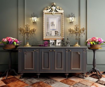 American Style European Style Side Cabinet/Entrance Cabinet-ID:135431786