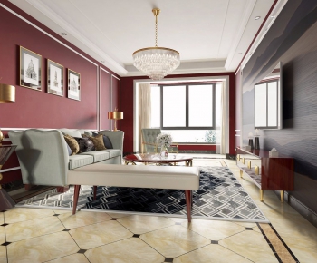 Modern American Style A Living Room-ID:818085159
