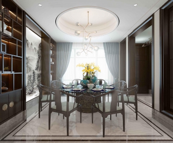 New Chinese Style Dining Room-ID:681214683