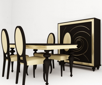 European Style Dining Table And Chairs-ID:407453214