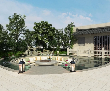 New Chinese Style Courtyard/landscape-ID:422233447