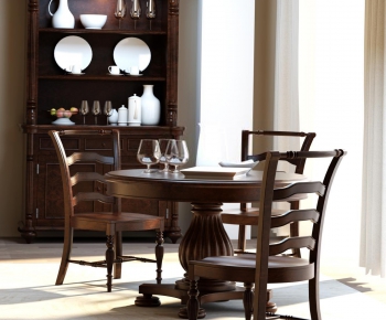 American Style Dining Table And Chairs-ID:231581365