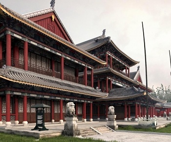 中式明清宫殿古建筑3D模型