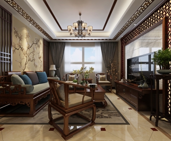 Chinese Style A Living Room-ID:511513334