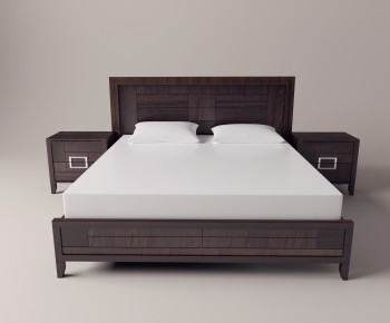 Country Style Double Bed-ID:614326839