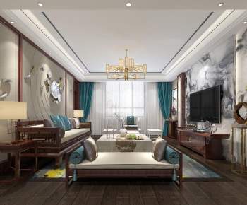 Chinese Style A Living Room-ID:244208177