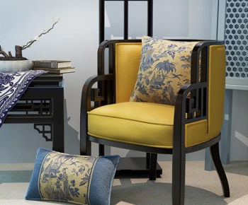 New Chinese Style Single Chair-ID:886059167