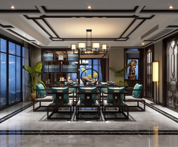 New Chinese Style Dining Room-ID:194963674
