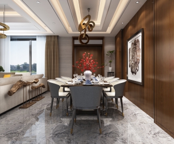 New Chinese Style Dining Room-ID:153863249