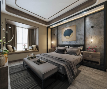New Chinese Style Bedroom-ID:864310433