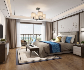 New Chinese Style Bedroom-ID:898425977