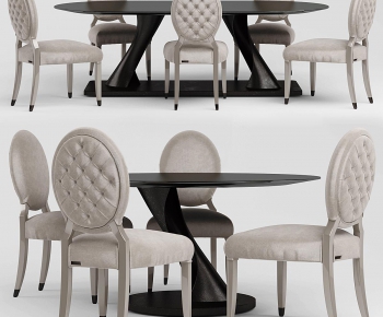 Post Modern Style Simple European Style Dining Table And Chairs-ID:240411247