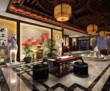 New Chinese Style Teahouse Tea House-ID:809168414