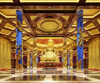 中式佛教展厅大殿地宫宗教文化-ID:329207257