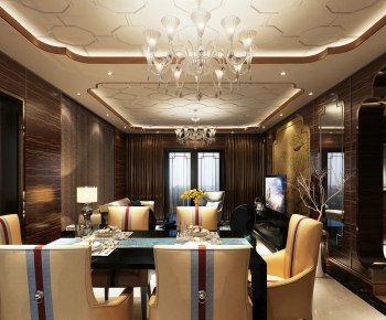 New Chinese Style A Living Room-ID:633652342