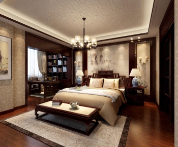 Chinese Style New Chinese Style Bedroom-ID:539303292