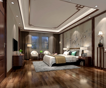 New Chinese Style Bedroom-ID:754253882
