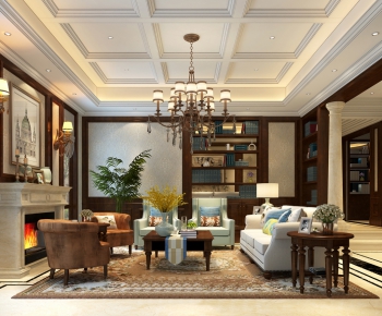 American Style A Living Room-ID:379156366