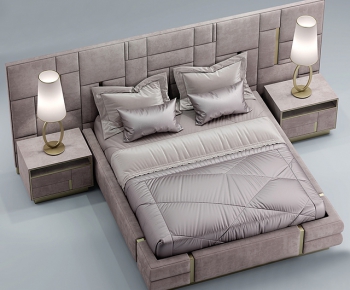 Modern Double Bed-ID:975276224