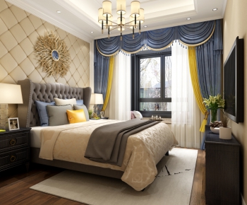 Simple European Style Bedroom-ID:119085786