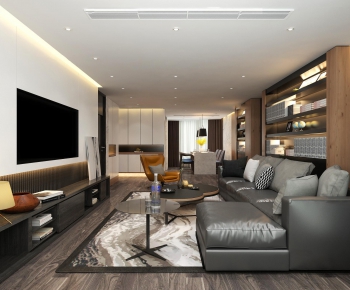 Modern A Living Room-ID:443998696