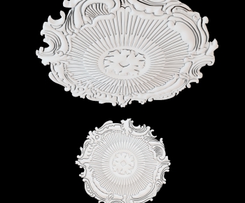 European Style Plaster Carved Top Plate-ID:180116615