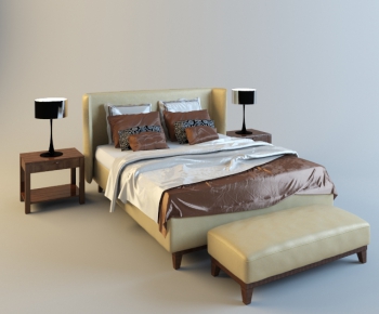 Modern Double Bed-ID:858588367