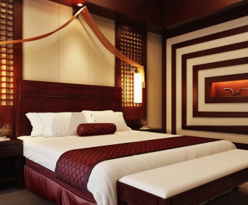 New Chinese Style Bedroom-ID:634836613