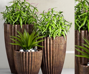 Modern Potted Green Plant-ID:589932184