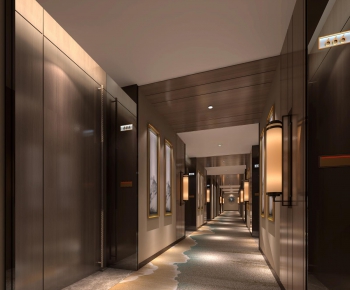 New Chinese Style Corridor Elevator Hall-ID:968854292