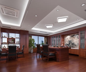 New Chinese Style Manager's Office-ID:642839171