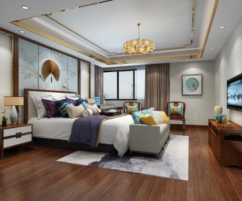 New Chinese Style Bedroom-ID:466131984
