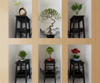 New Chinese Style Flower Shelf-ID:419048574