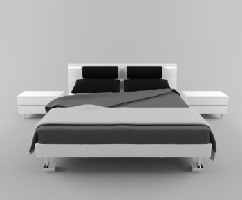 Modern Double Bed-ID:125114596
