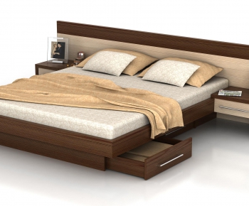 Modern Double Bed-ID:425375277