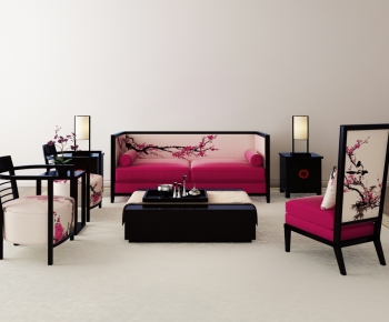 New Chinese Style Sofa Combination-ID:454901527