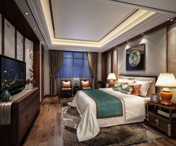 New Chinese Style Bedroom-ID:975283687