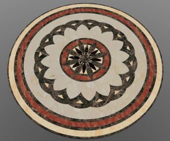 欧式圆形地毯-ID:725757524