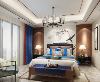 New Chinese Style Bedroom-ID:186850185