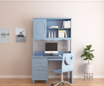 American Style Computer Desk And Chair-ID:447027117