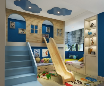 Mediterranean Style Children's Room-ID:466761179