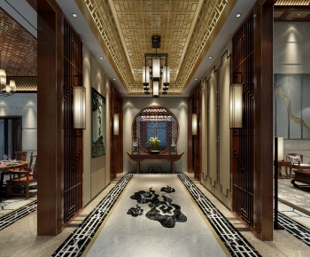 New Chinese Style Corridor Elevator Hall-ID:147096617