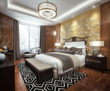 New Chinese Style Bedroom-ID:662315118