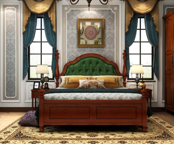 American Style Double Bed-ID:645078791